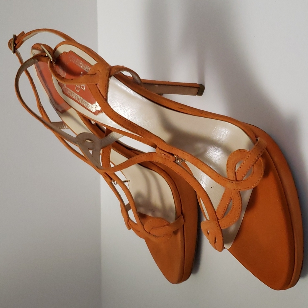 DIOR Orange Suede Heels